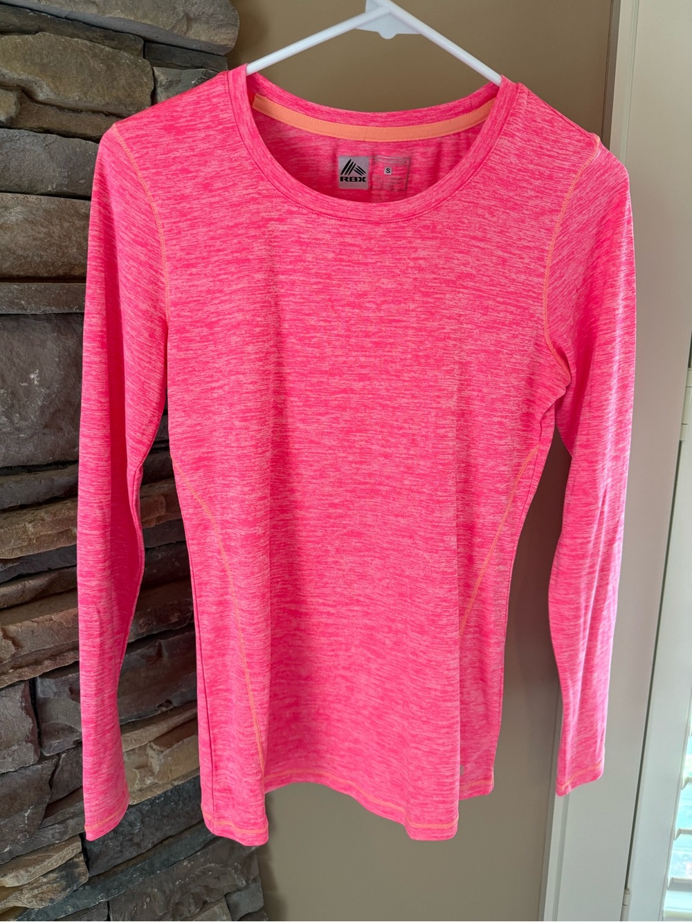 Size Small RBX Neon Coral Performance Long Sleeve Top